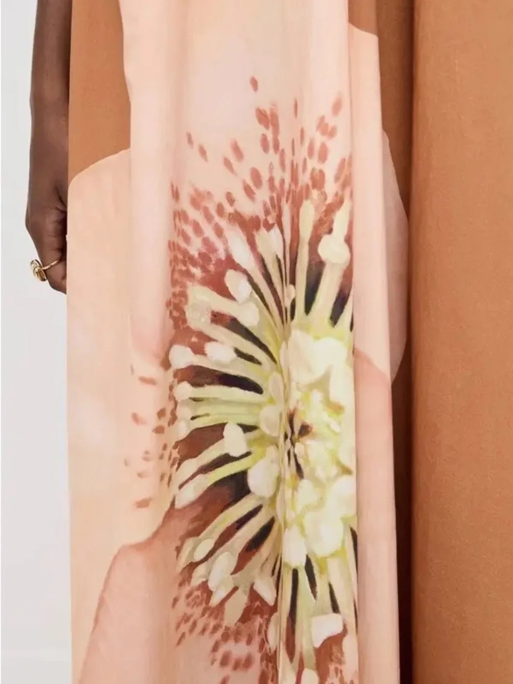 NWT Shiloh Strapless Floral Maxi Dress in Tangerine Rose Bloom - Picture 6 of 6